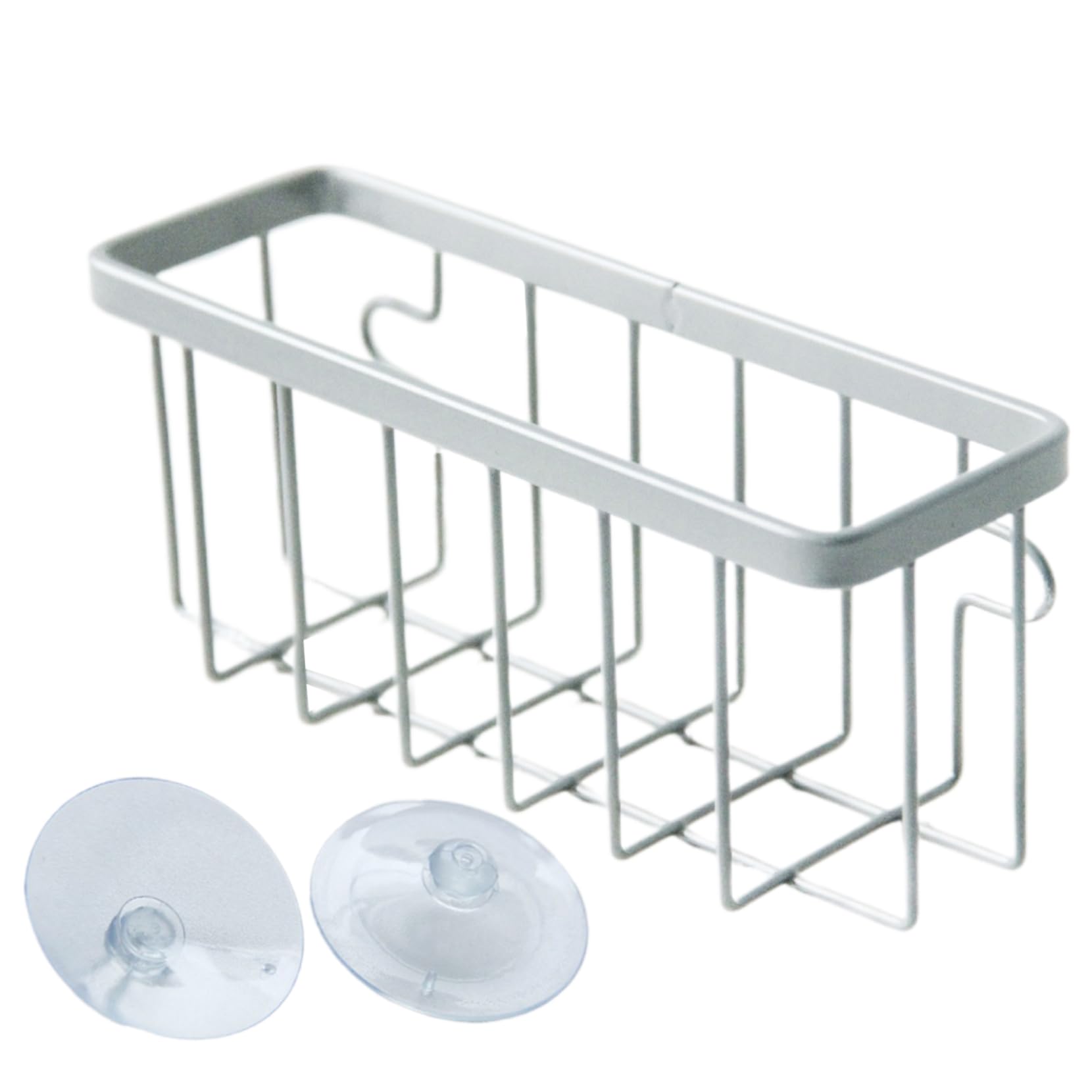 PithCogent Sink Caddy|Sponge Holder for Kitchen Sink, Waterproof Sponge Holder with Suction Cups, 5.7x2x2.4 Kitchen Caddy for Sponges, Scrubbers, Soap, Dish Brush