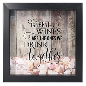 Lawrence Frames 10×10 Black Shadow Box Wine Cork Holder 25,4 x 25,4 cm schwarzer Weinkorkhalter