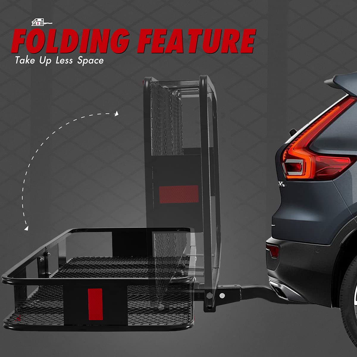 Buy KING BIRD Upgraded 60" x 24" x 6" Hitch Mount Folding Cargo Carrier