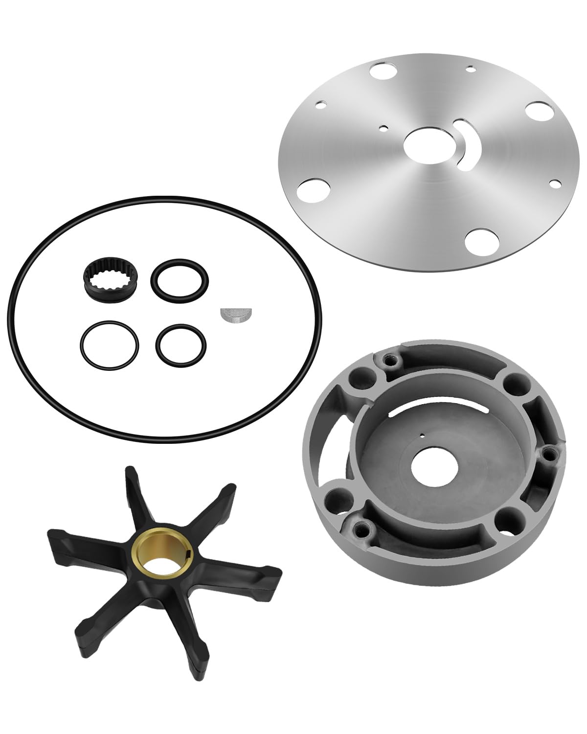 Water Pump Repair Kit with Housing Compatible with OMC Stringer Drives Engines Replace 983218 981802 18-3386