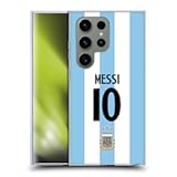 Officially Licensed Argentina National Football Team Lionel Messi 2024&sol;25 Player Home Kit 1st Group Gel Case &lbrack;Military Grade Protection&rsqb; Compatible with Samsung Galaxy S24 Ultra 5G