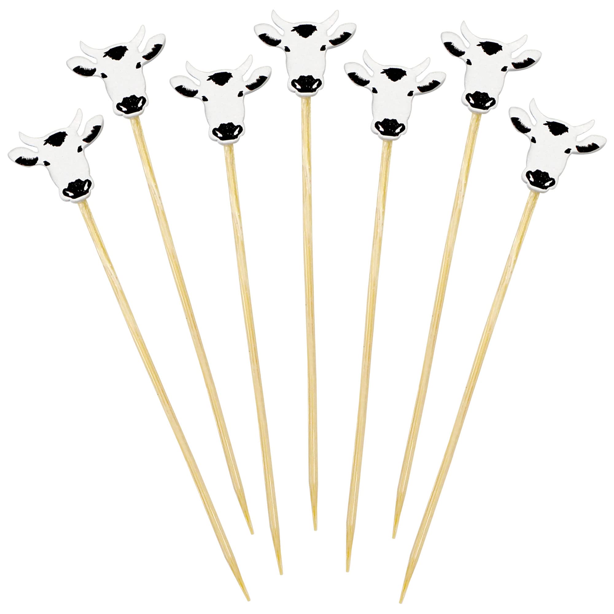 BambooMN Palillos de dientes de bambú de 3.9 pulgadas, palillos agitadores para fiestas de frutas, accesorios y bebidas de embutidos, 1000 piezas