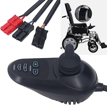 Electric Wheelchair Joystick Controller, Electric Wheelchair Controller with Brush Motor Breakaway Wheelchair Joystick Controller Brake Function DC24V 45A Brake Function