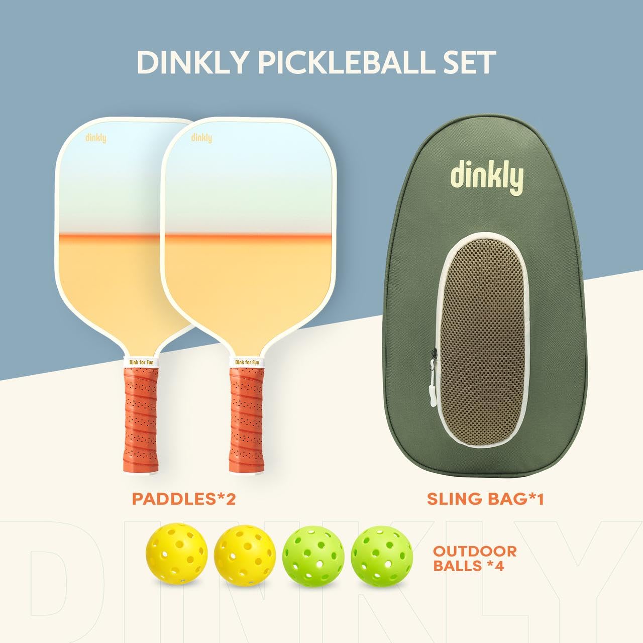 Set di 2/4 racchette da pickleball in grafite/fibra di vetro, approvate USAPA, 2 racchette da pickleball, 4 palline e 1 borsa per il trasporto, set estetico per uomini e donne principianti