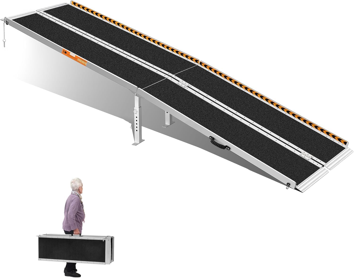 Photo 1 of KOLOTOOL Wheelchair Ramp 10ft, Non-Skid Aluminum Folding Ramps for Wheelchairs for Home Steps, 800 LBS Capacity Handicap Ramp for Doorway, Homes, Threshold, Entry, Stairs 120" Lx 29.2" Wx2H