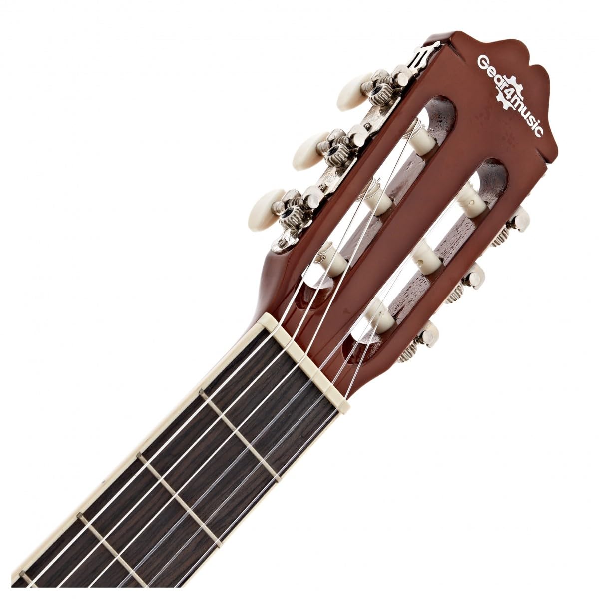 Chitarra classica Deluxe Cutaway Singolo di Gear4music, Naturale | Cutaway Singolo per Accesso ai Tasti Alti, Corpo Abete e Tiglio dal Tono Ricco e Deciso, Corde di Nylon Morbide, Naturale