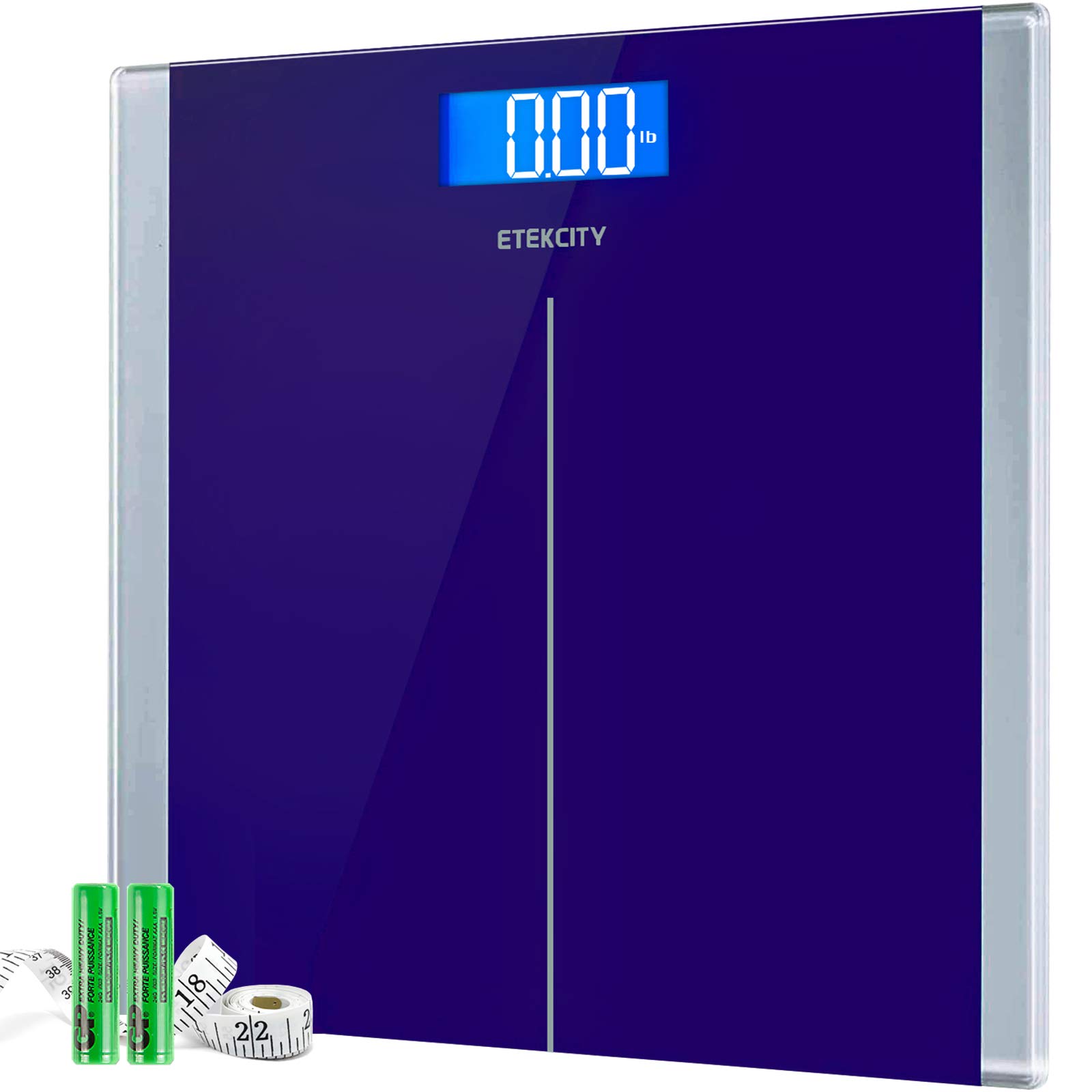 Etekcity Scale for Body Weight, Bathroom Digital Electric Scale for People, Measures Weight up to 400 lbs, Blue