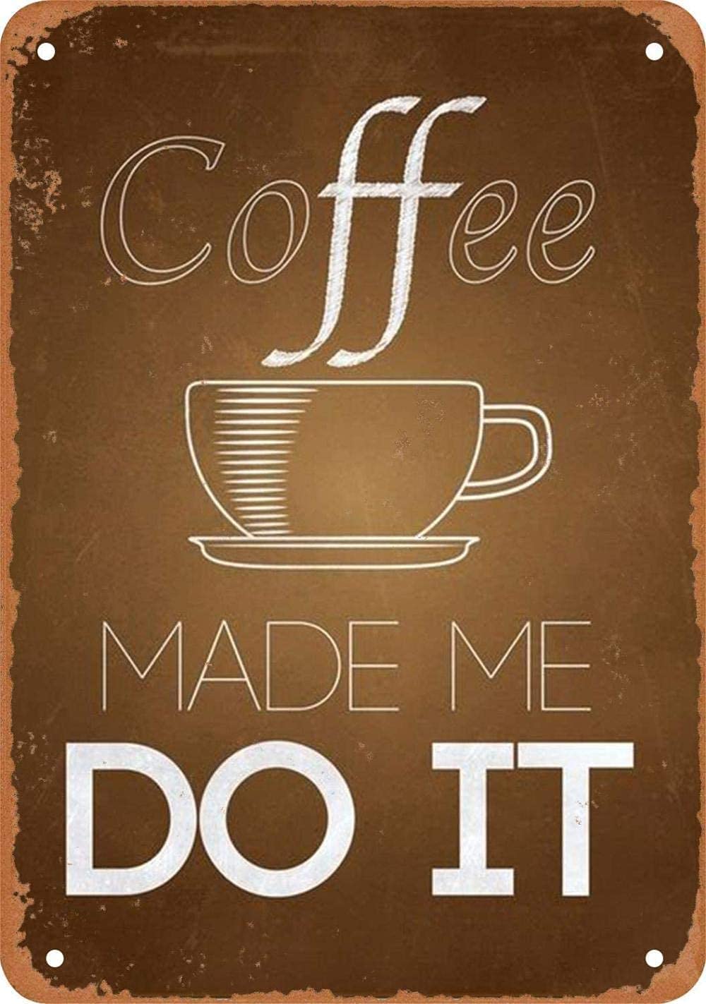 Lawenp Coffee Vintage Wall Decor Bar Decor Aluminum Sign for Home Kitchen Bar Funny Sarcastic Metal 8 x 12 Inches Tin Sign