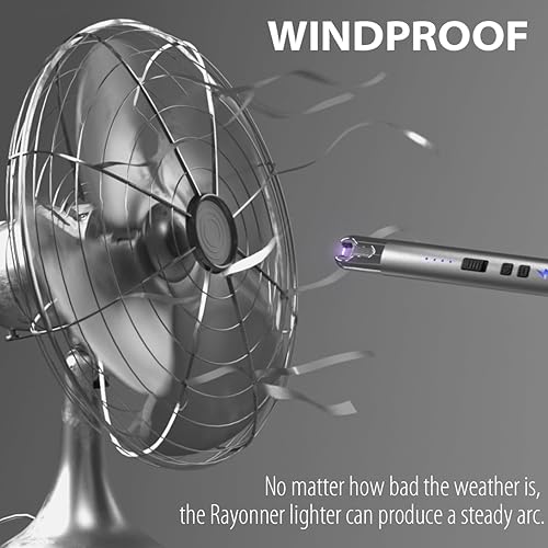 Miniatura 6 de Futratrix Encendedor de vela electrónico Arco a prueba de viento sin llama USB recargable encendedor con botón seguro