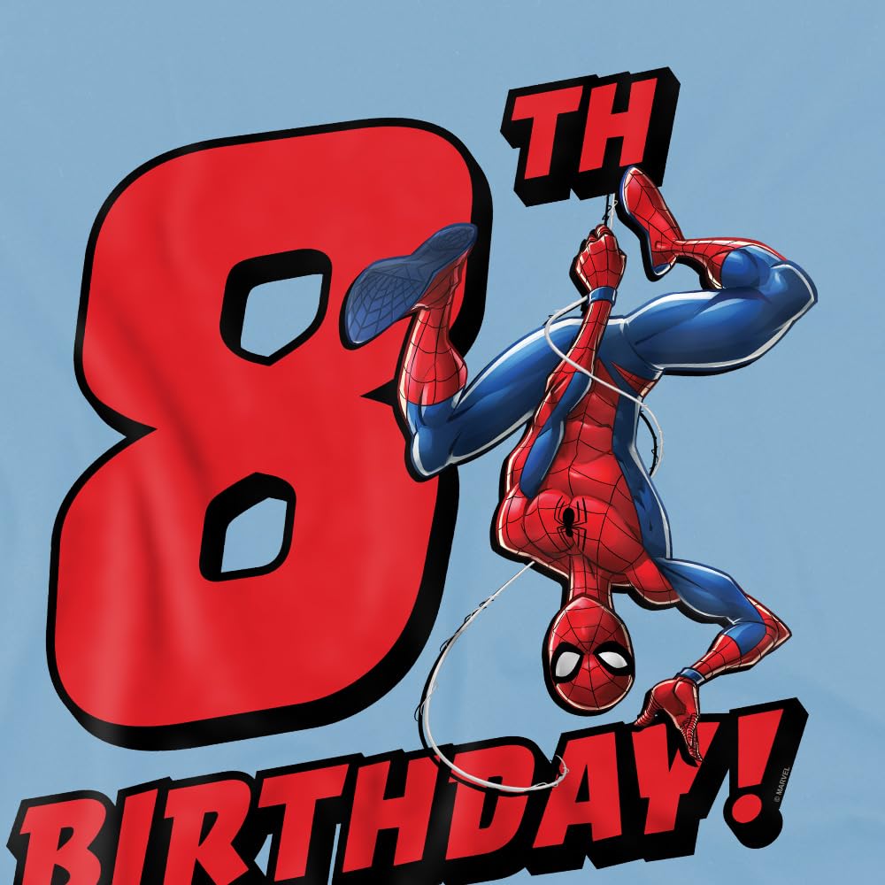 Marvel Spiderman Birthday 8 Unisex Kids T Shirt Camisa Unisex niños (Pack de 1)