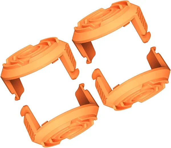 Kudoosen WA6531 Replacement Spool Cap Covers Compatible with Worx WA0010 WG155 WG163 WG180,String Trimmer Replacement Worx Spool Cap Covers -4Pack