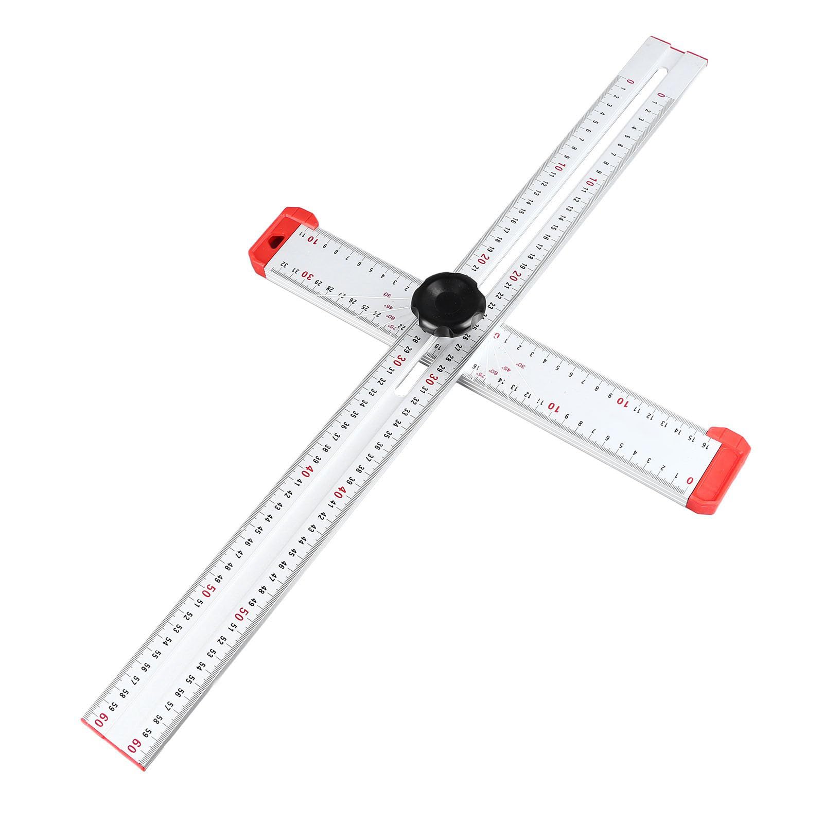 Squadra a T regolabile 600 mm 2 in 1 Righello angolare multifunzione e strumento di misurazione per progetti di costruzione della lavorazione del legno Lega di alluminio Ar