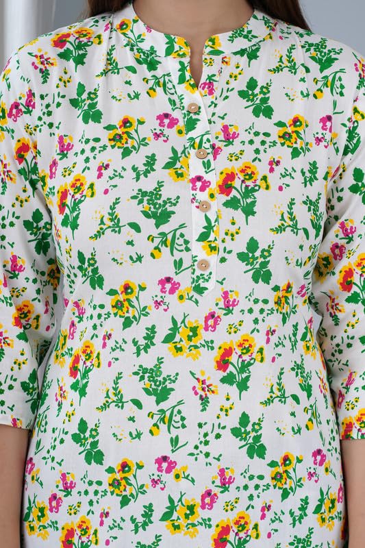 Image of Jikonet Women's Printed Rayon Straight Short Kurti