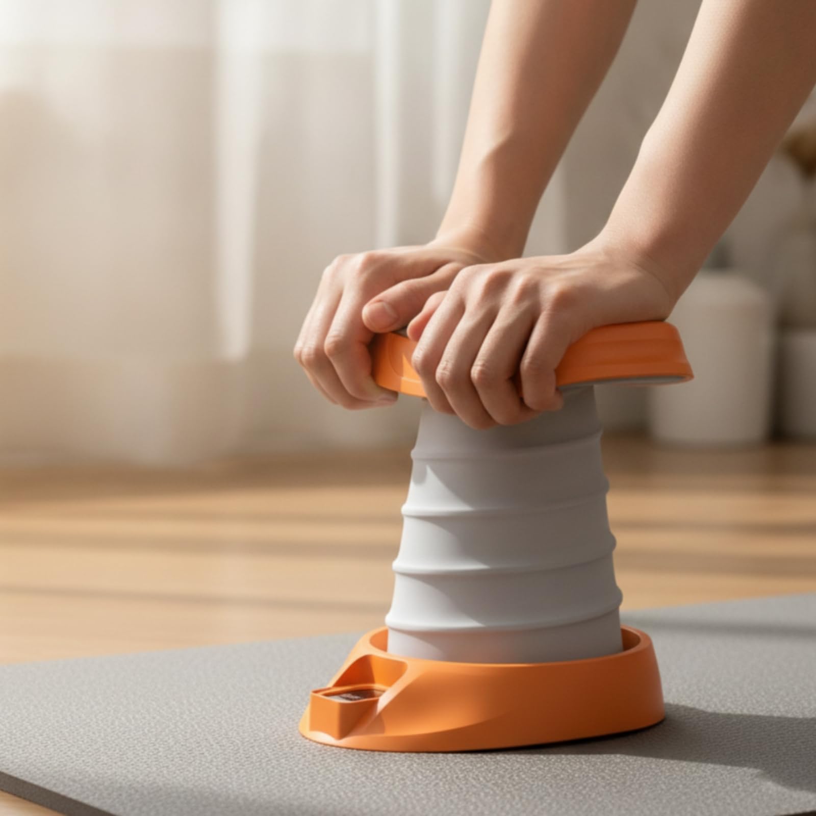 Planche à Pompes Confortable, Orange, Orange, Style to 1 | Support Pompes avec Compteur, Ergonomique, pour Rééducation