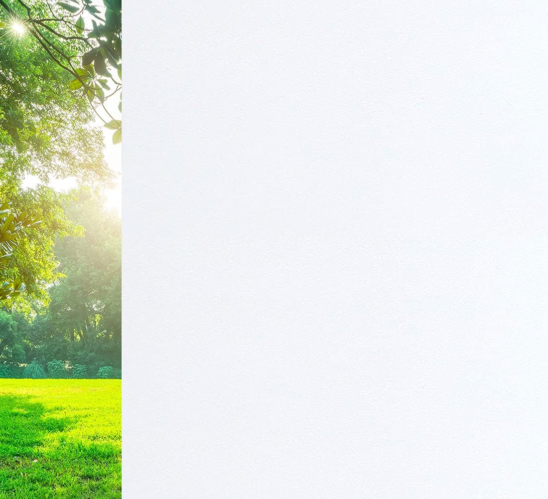 VSUDO 2 Roll 35.4" by 78.7" White Frosted Privacy Window Film, Removable Matte Window Film, Opaque Window Glass Covering, Static Cling Window Sticker for Office Bath Meeting Room (38.75 sq. Ft Total) 2 Rolls, 35.4" By 78.7"