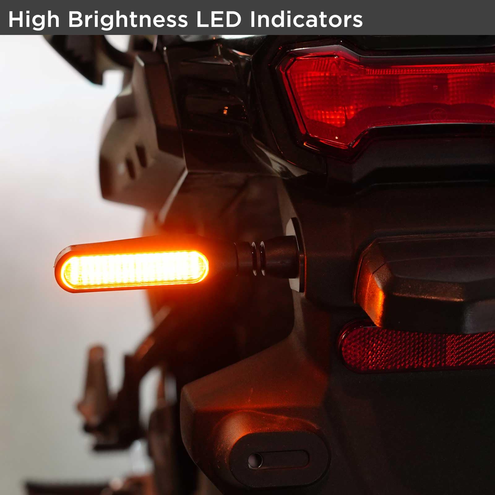 evermotor Blinker Motorrad, Universelle 12V led blinker motorrad e geprüft E24, 1,2W Hohe Helligkeit Amber Licht, M10 Gewinde(4er-Set)