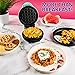 Mini Maker Waffle Maker 5“ Non-Stick Waffler Iron Stuffler Stuffed Wafflera Adjustable Browning Control, Heart, Azure