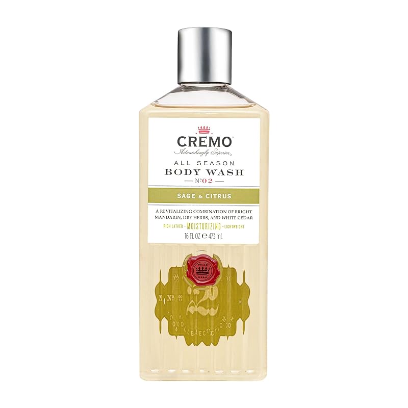 Cremo Sabonete líquido corporal masculino Sage and Citrus, 480 mL
