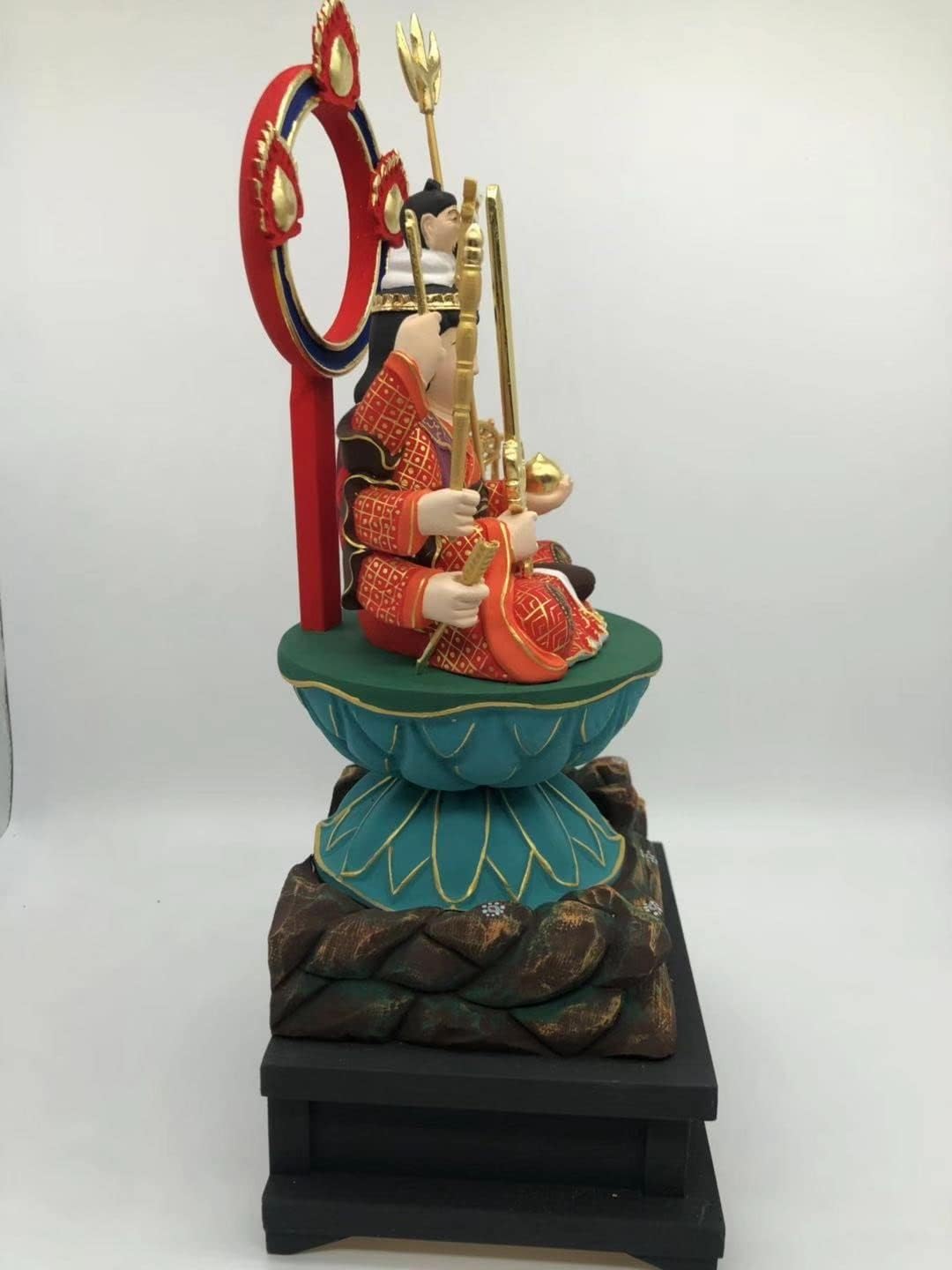 Amazon｜木彫りの仏像 宇賀八臂弁財天（弁才天）宇賀神 桧木製 財運