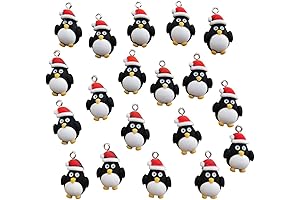 AMOBESTER Penguin Pendant Charms for Festive DIY Projects