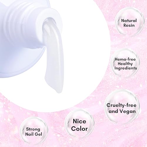 Vista 70 de Makartt - Gel de uñas de polietileno, 1.7 oz (50 ml), constructor, extensión, fortalecedor, gel de color duro, multifuncional, larga duración, fácil