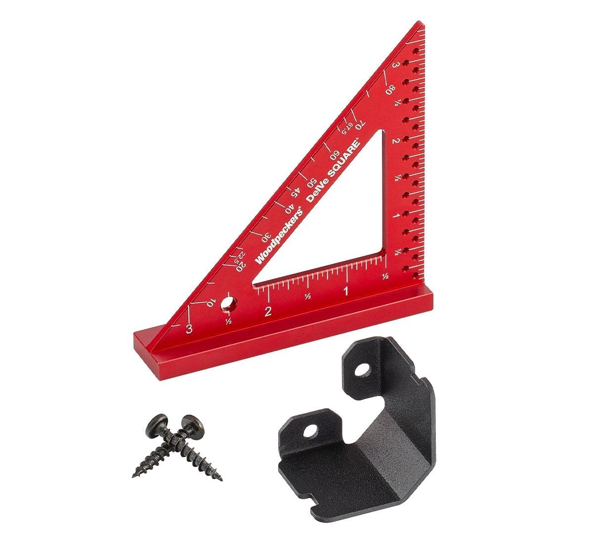 Woodpeckers Delve Square, 10-in-1 Woodworking Layout Tool, 3.5 Inch, Aluminum, Feature Packed Carpenter Square