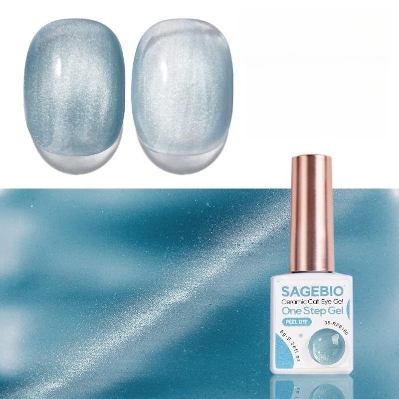 SAGEBIO Cat Eye Gel Polish Set - 15ml One-Step Cat Eye Gel 3-in-1 Light-Cured Nail Polish No Base