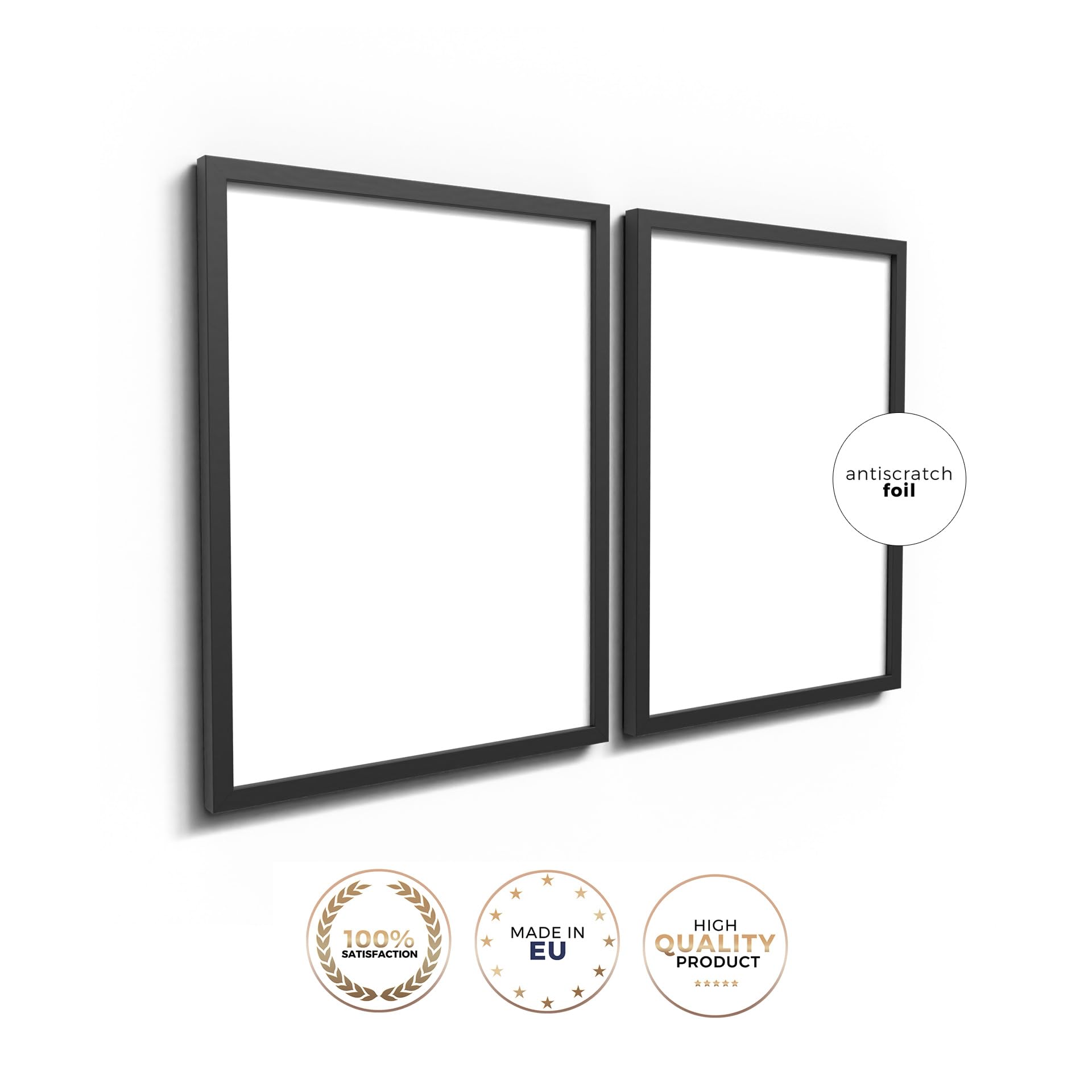 STYLER Lot de 2 images 30 x 40 cm (prêt à suspendre) avec cadre de qualité supérieure - Paysages naturels pour salon et chambre à coucher - Rivière, lac, paysage naturel, montagnes