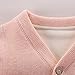 Baby Girls' and Toddler Long Sleeve Knit Button Front Cardigan Kids V Neck Cotton Sweaters Infant (Pink, 6-12 Months)