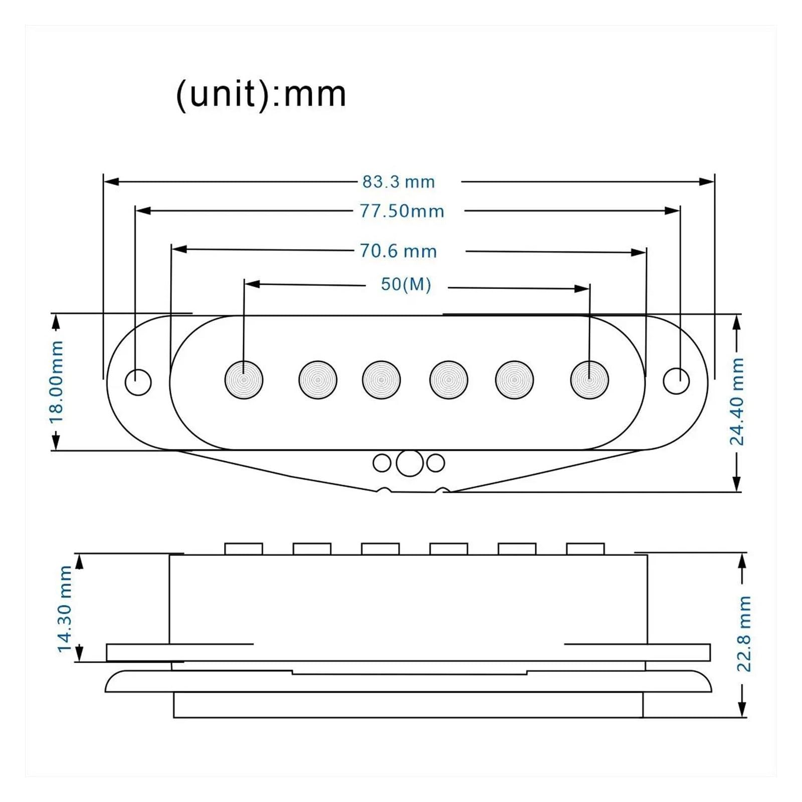 3 Teiliges Keramik E Gitarren Dual Single Coil Tonabnehmer HSH Instrumentenzubehör(Zb and Cre Set)