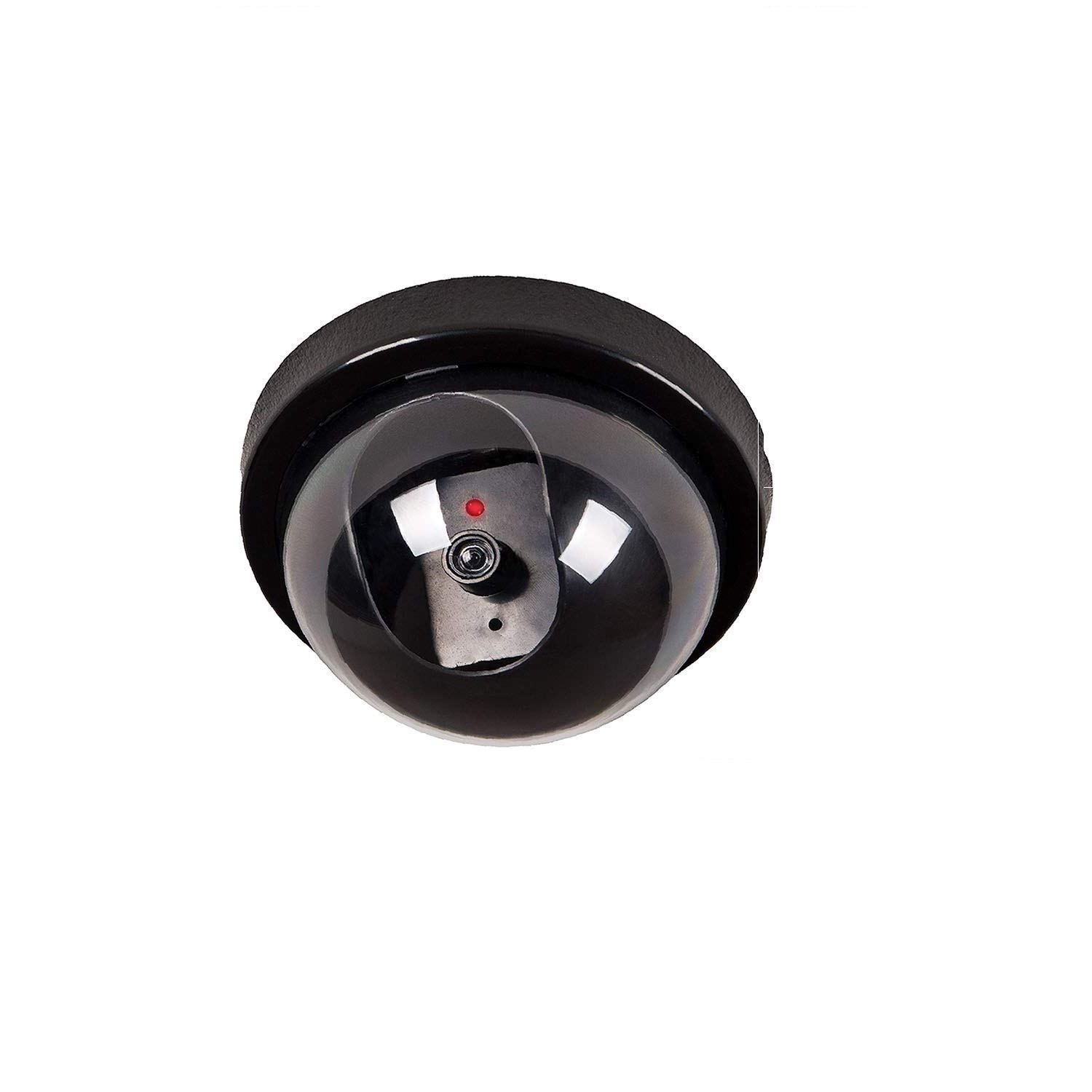 Smitex Dummy Outdoor Indoor Fake Dome Camera Black with CCTV Dummy Surveillance with Flashing Red LED Light (Pack of 1)-image-33