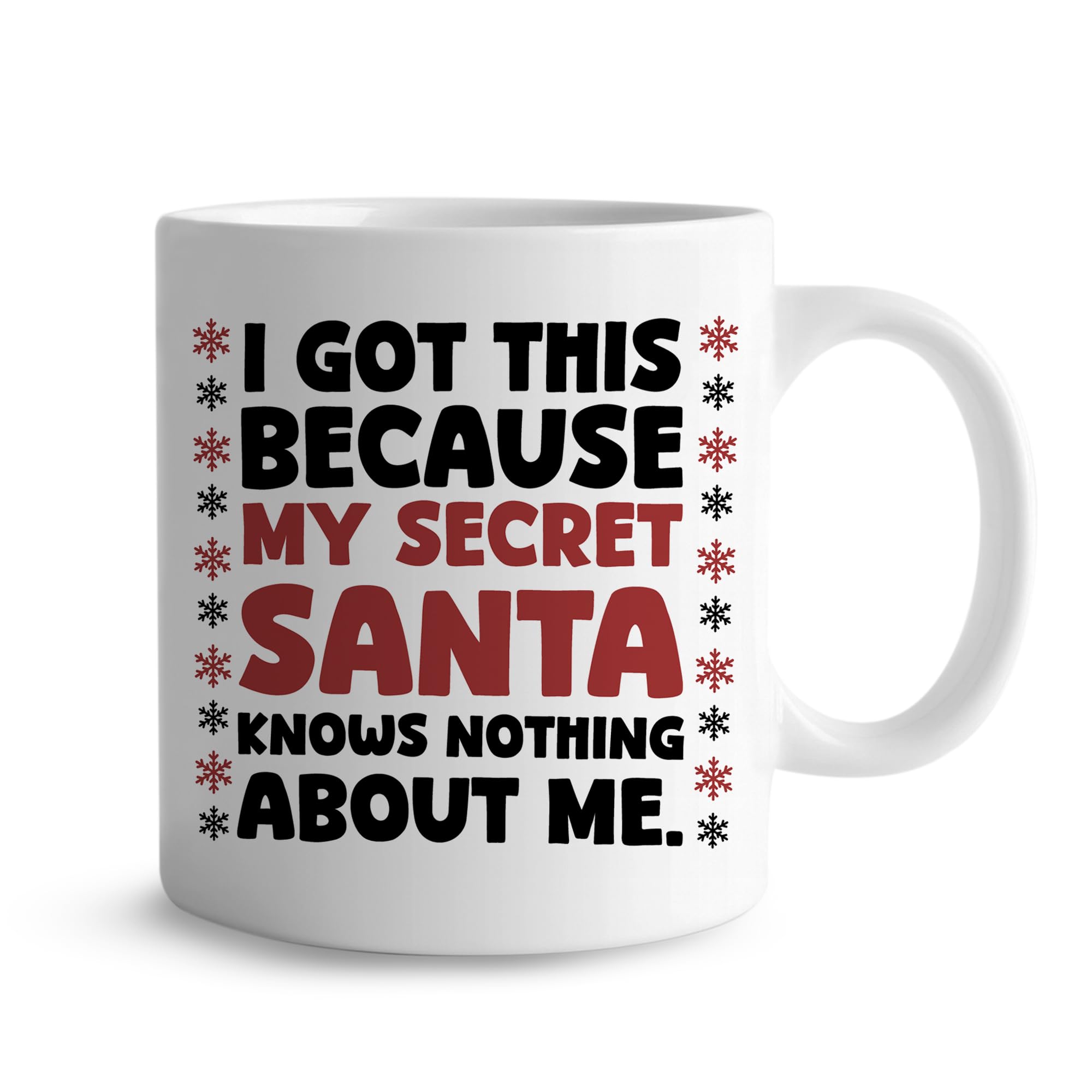 RED OCEAN Funny Secret Sant Gift for Women or Men Joke Secret Santa Mug for Collleagues and Coworkers Sarcastic Novelty Xmas Present for Office Work Colleague