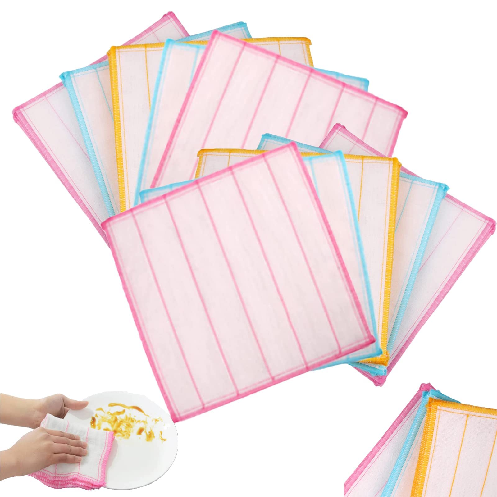 DUBUSH Simply Natural Wood Fiber Cleaning Cloth Natural Wood Fiber Cloth Natural 100% Wood Fiber Cleaning Cloth For Kitchen, Bathroom, Furniture