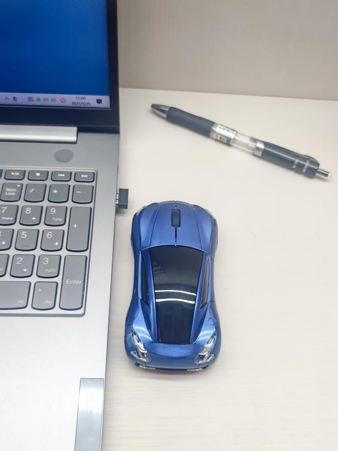 Wireless Car Mouse for Computer, with USB Reciver, 3D, 1600DPI, Cool and Cute, for Laptop PC Computer Mac, for Both Boys, Girls, Kids and Adult (Light Blue) image 5