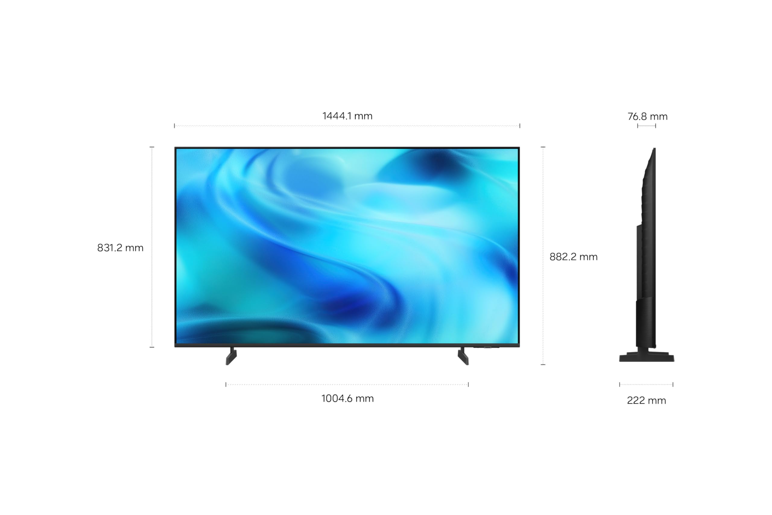 Samsung Smart TV 65 Pouces U8075H Crystal UHD 4K, PurColor, Upscaling 4K, Motion Xcelerator, Dynamic Sound Pack, Gaming Hub, Mode Football, Vision AI Companion [2026]