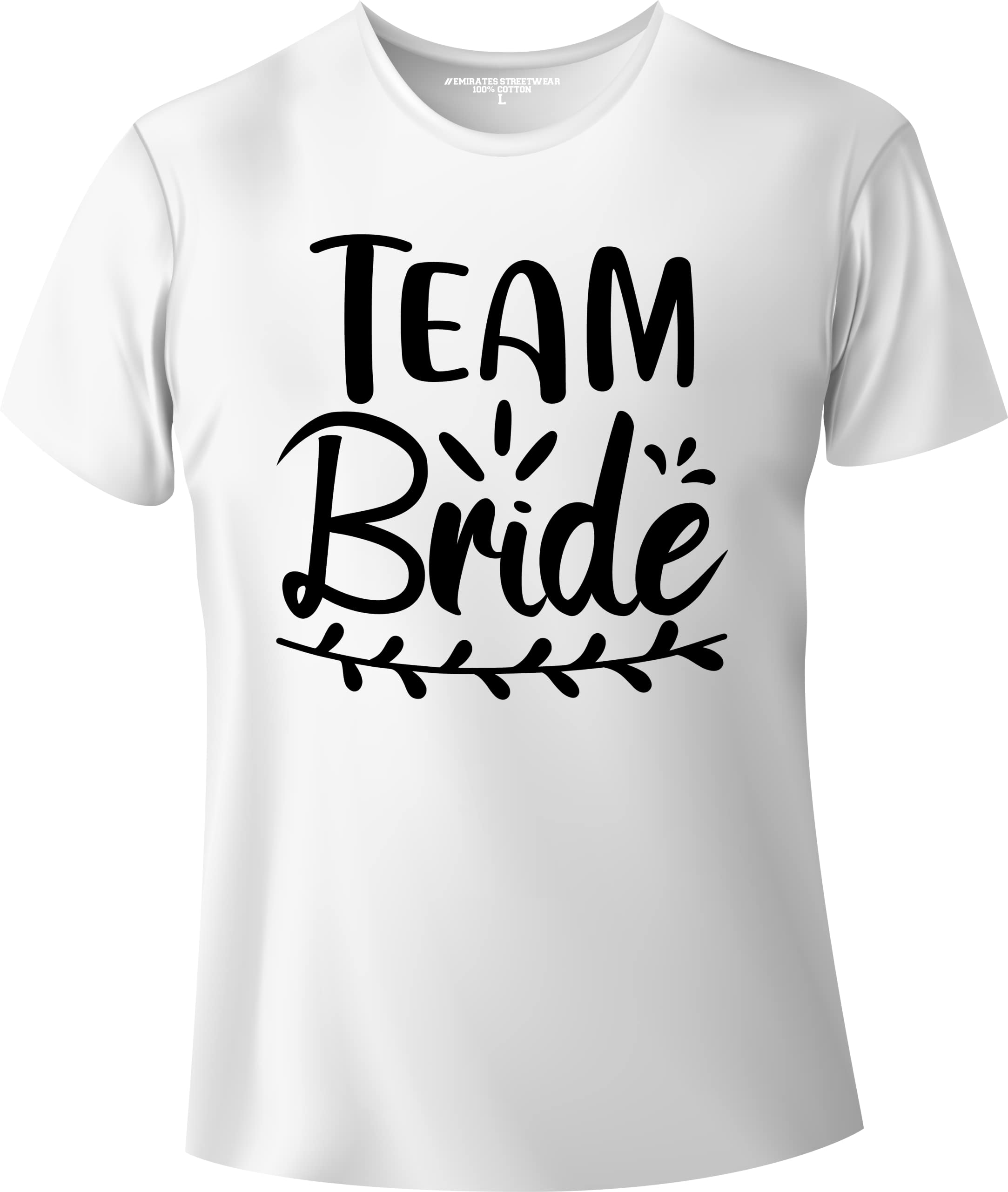 GENERICTeam Bride Bridal Party Bachelorette Party Bridesmaid T-Shirt for Men or Women 100% Cotton - D-149