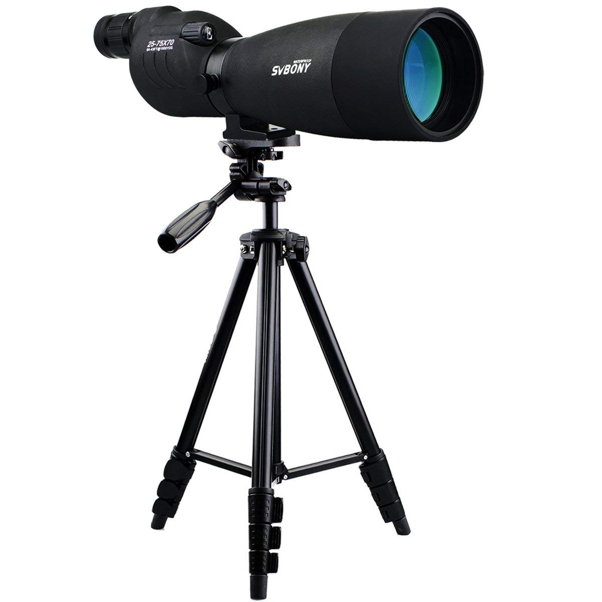 SVBONY SV17 Spotting Scope Straight with Tripod Telescope for Bird Watching  Hunting Wildlife Viewing BAK4 Prism 4-Section Tripod