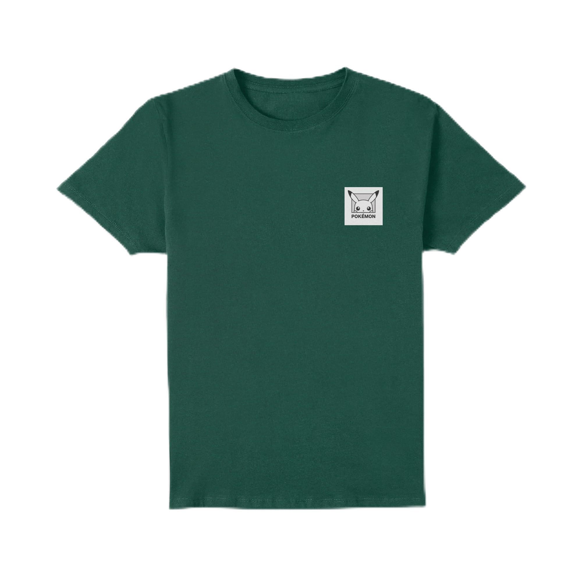 Zavvi Unisex Multi Official Pokémon Pikachu Patch T-Shirt Mens Green - M