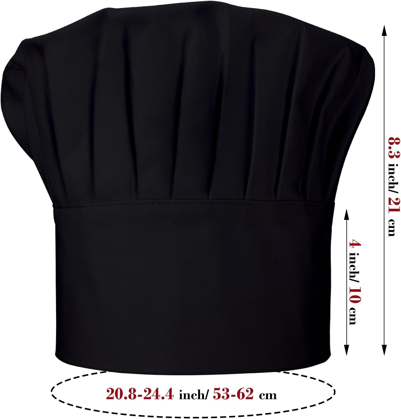 Chef Apron and Hat set, 2 Pockets Adjustable Cotton Kitchen Cooking Bib Apron, Baker Costume for Men Women - Image 6