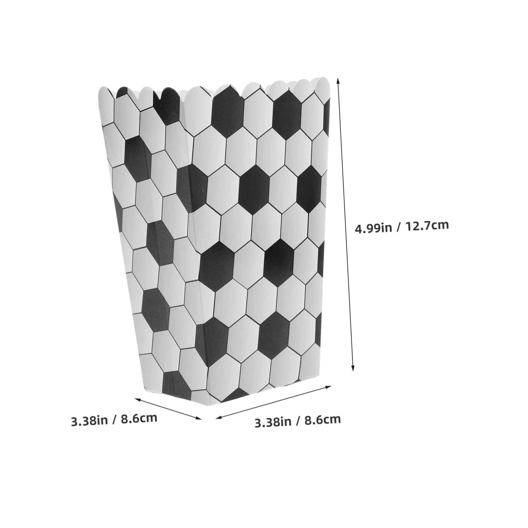 ifundom 6pcs Soccer Popcorn Boxes Fun Snack Containers for Parties Treats Birthdays for Popcorn French Fries and More Adorable Football Design