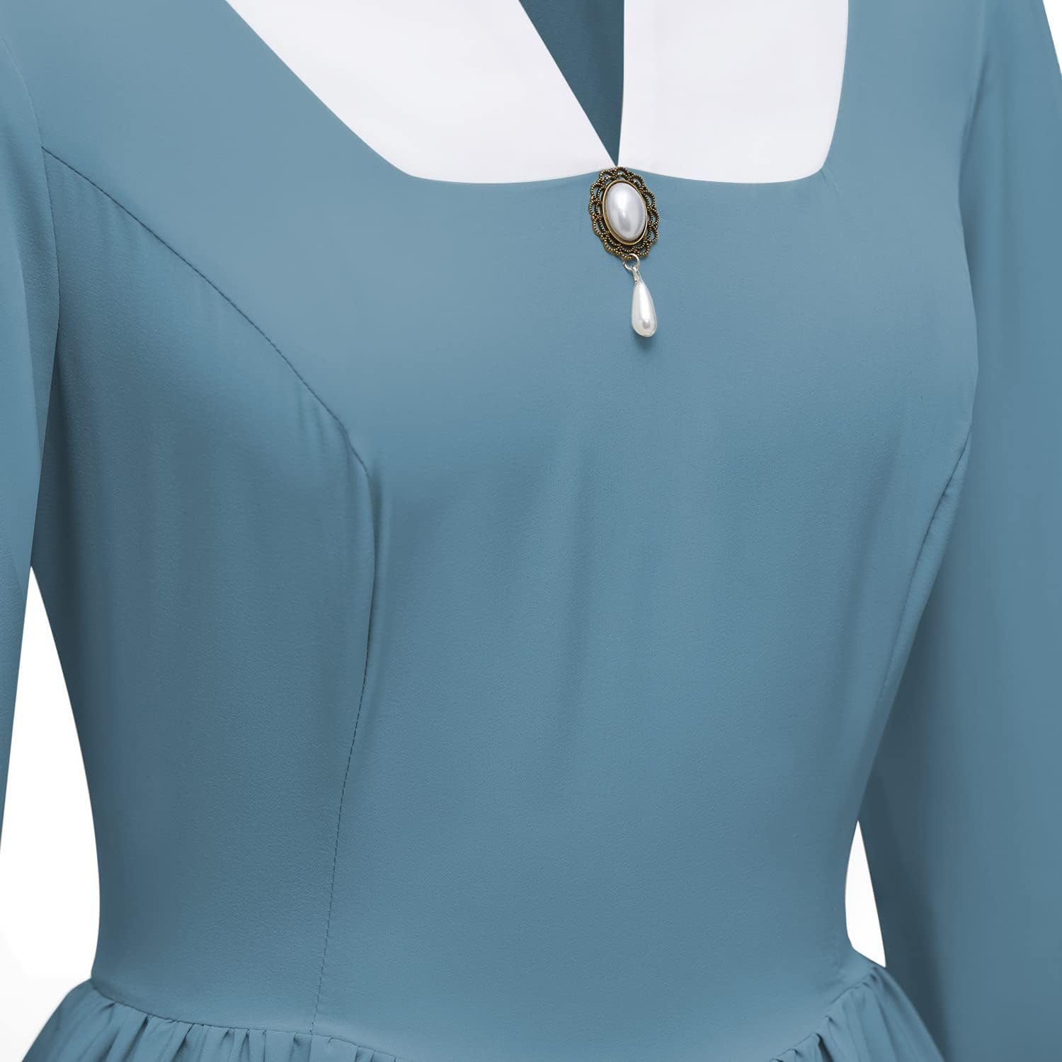 Abaowedding Colonial Dress for Women Pioneer Costume Modest Prairie Colonial Civil War Dress