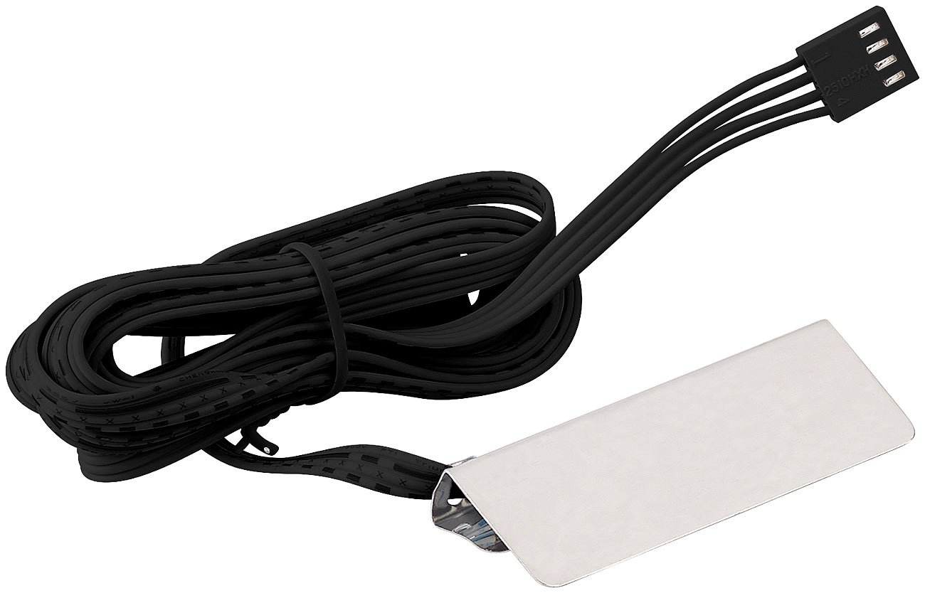 Lunartec iluminación para vitrinas: Juego de 2 LED-Iluminaciones de vidrio, 12 clips, 36 LEDs (iluminación placas cristal, para vitrina vidrio)