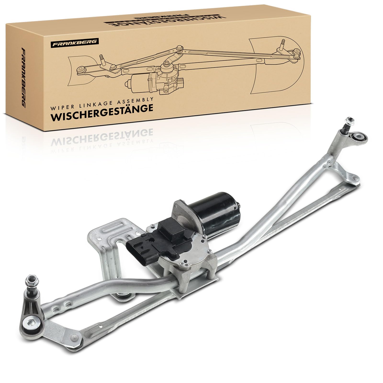 Frankberg Varillaje del limpiaparabrisas Motor del limpiaparabrisas Delantero Compatible con Ducato Furgoneta 250 Ducato Bus 250 Boxer Bus Jumper Bus Ducato Plataforma/Chasis 250 1363338080