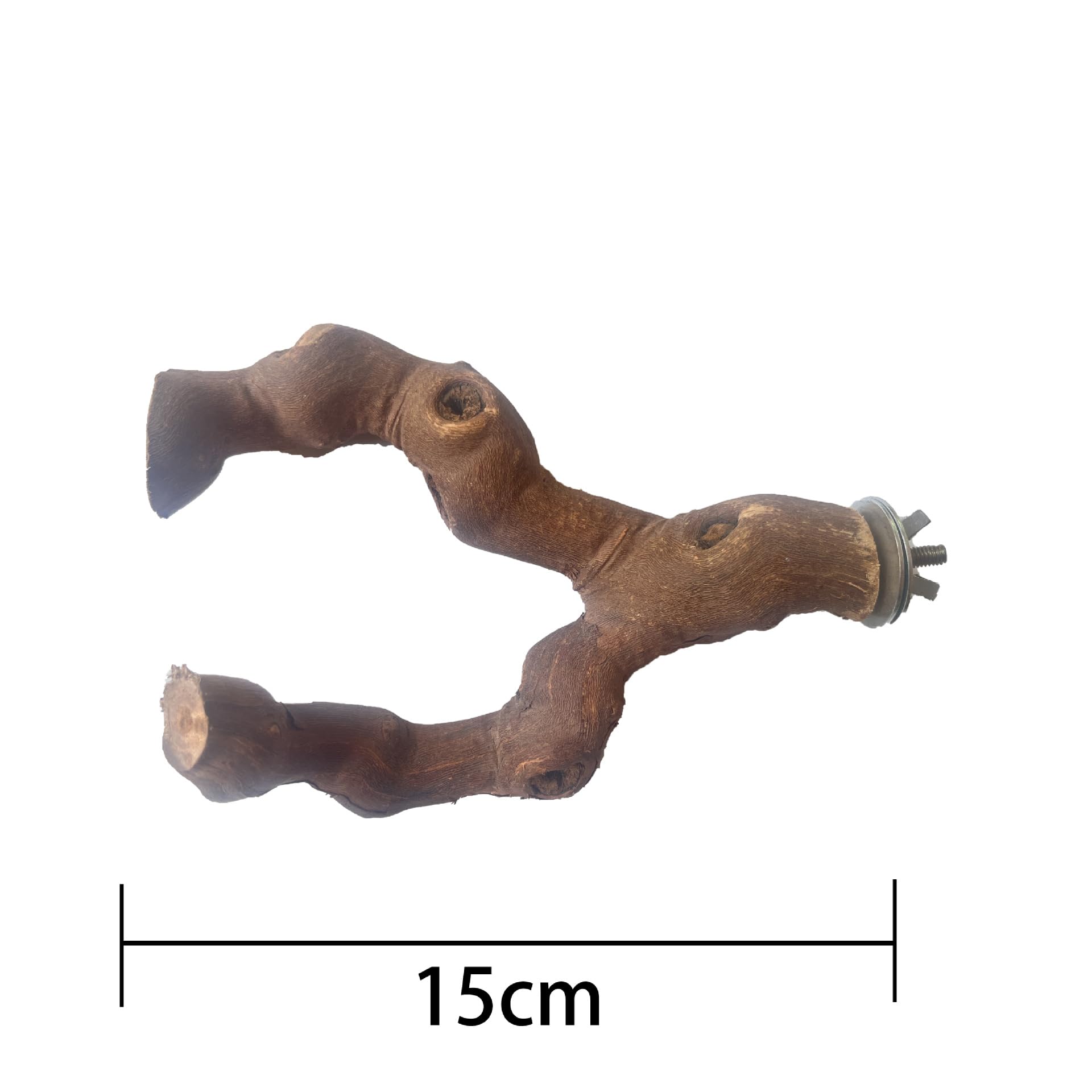 Juguete Percha De Madera De UVA Silvestre Natural para Pájaros, Perchas De Madera Natural para Periquitos, Canarios Y Otras Aves, Accesorios Esenciales para Jaulas De Pájaros. 15cm 80g