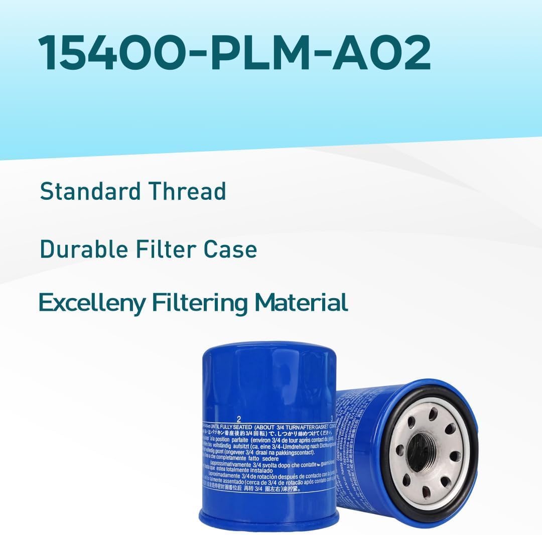 (6 Pack) 15400-PLM-A01,15400-PLM-A02 Oil Filter For Honda GX610 GX620 GX630 GX660 GX670 GX690 Engine Part # 15400-P0H-305PE, 15400-PLM-A01PE, 15400-ZJ1-004, Red