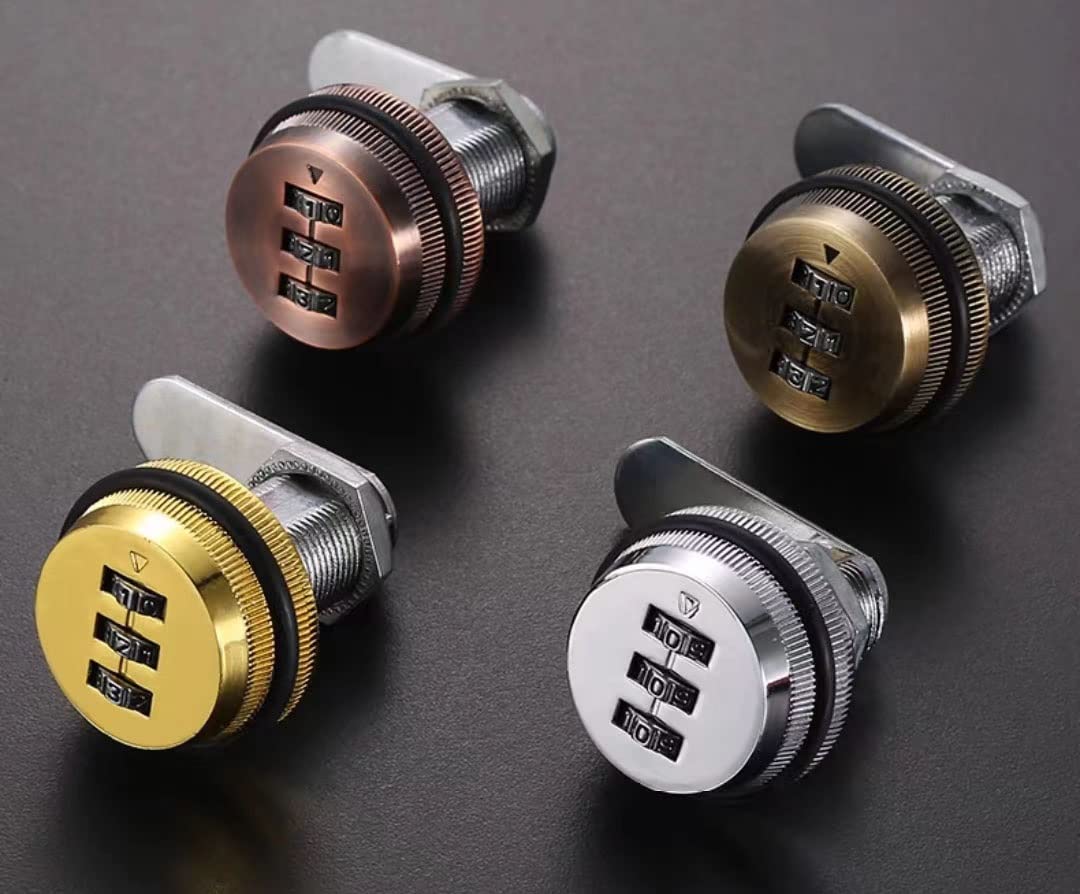 Candado, candado de combinación, Candado de casillero con combinación reiniciable, Cerradura de combinación Aleación de zinc Robusto Código de 3 dígitos de 20 mm Combinación de leva Cerradura segura s