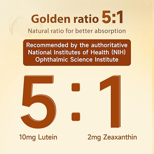 Miniatura 7 de NYO3 Vitaminas oculares con luteína y zeaxantina, fórmula patentada para los ojos, recomendada por NIH, arándano avanzado y astaxantina, vitaminas