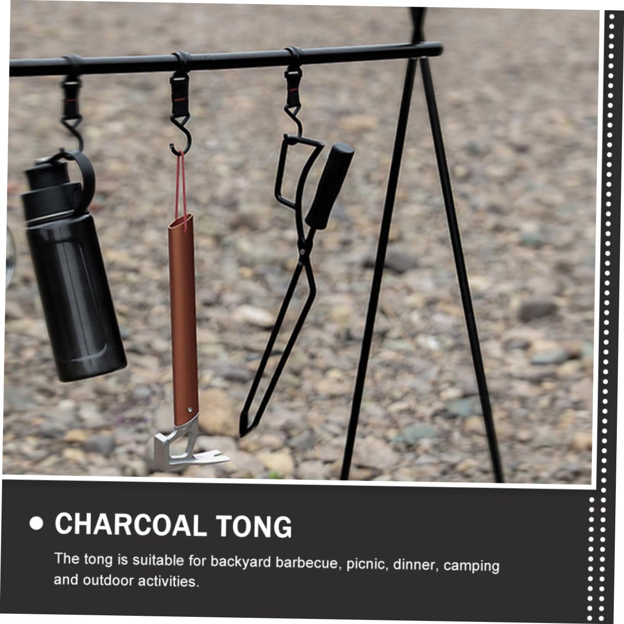 Abaodam Pinzas para Hierro al Aire Diseño Ergonómico Resistentes y Alargadas Accesorio Esencial para Barbacoa y Camping Aptas para Hotel y Eventos al Aire