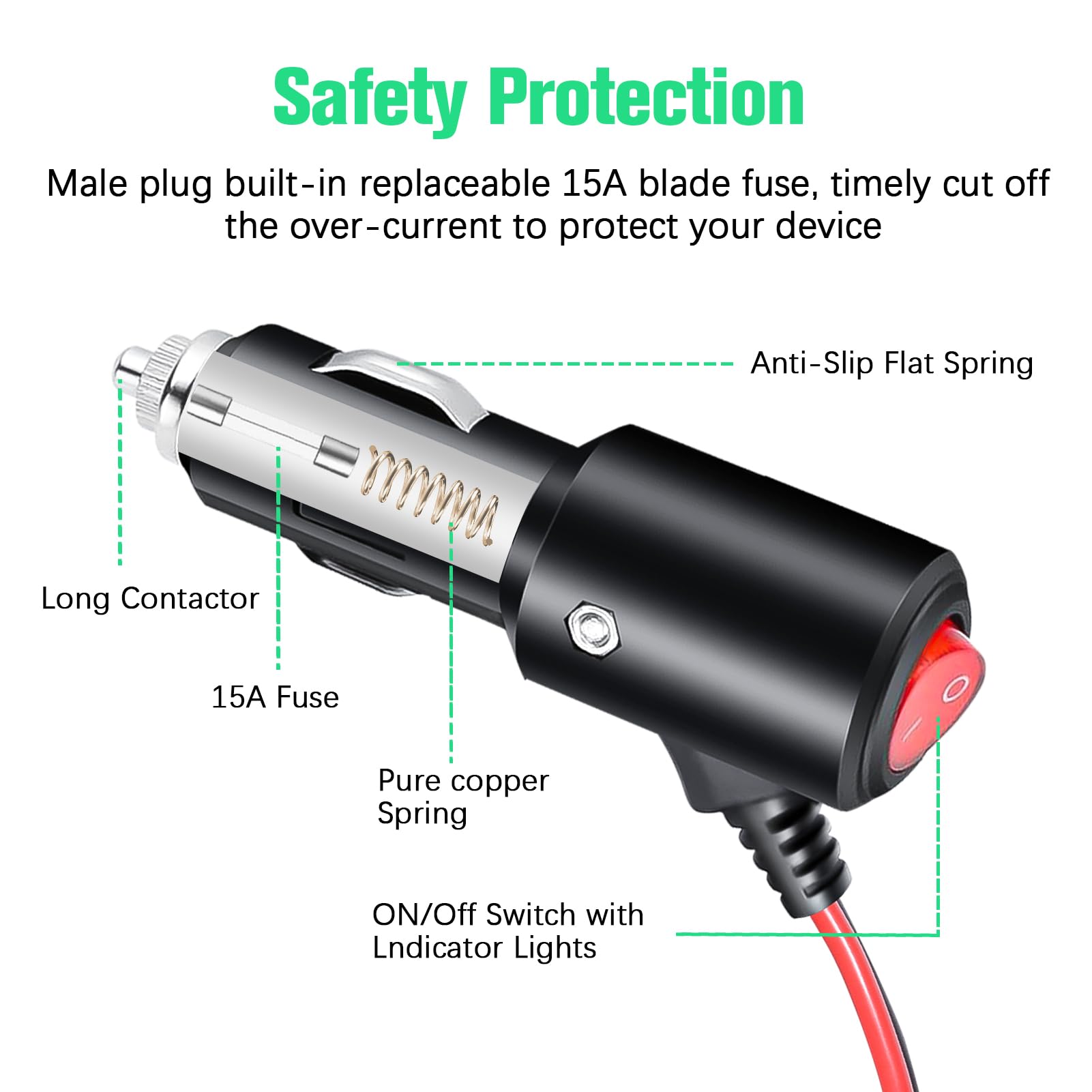 how to keep cigarette lighter on when car is off Amazon.com: 1 to 2 Car Cigarette Lighter Splitter Adapter with On Off  Switch, 12V 24V Plug Socket 2-Way Splitter Power Charger Port 5Ft 14AWG Cigarette  Lighter Extension Cord with 15A Fuse : Automotive