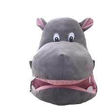 Stuff Toy Hippo, Hippo Doll, Plush Hippo Hat, Adjustable Soft Plush Animal Headgear, Funny Animal Costume Accessory, Breathable Cosplay Hippo Hat for Halloween, Christmas and Animal Theme Parties